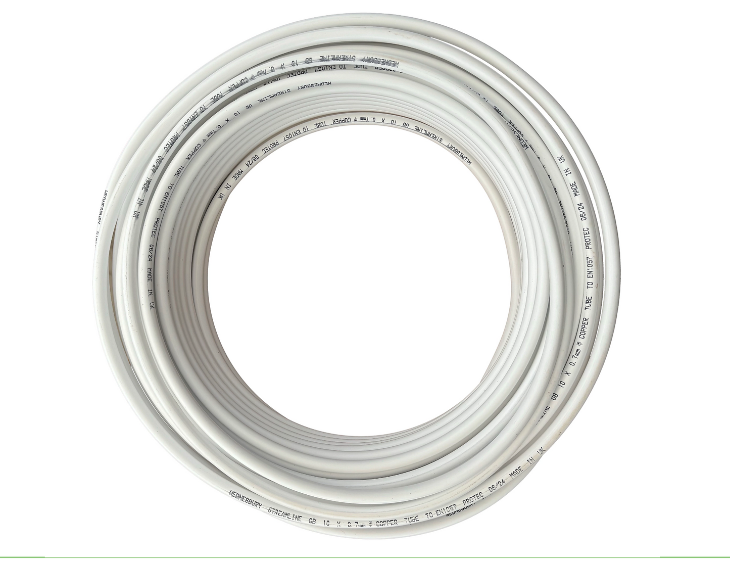 Plastic coated copper pipe